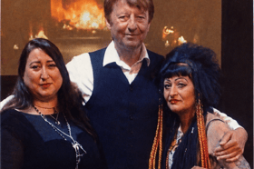 Barry McCann with Deborah and Zowie rehearsing