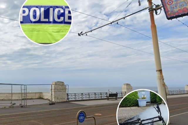 A man has been arrested following an e-bike fire on the promenade