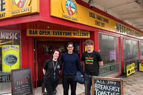 Film star & musical heavyweight Adam Garcia visits Blackpool's West Coast Rock Cafe during downtime in resort
