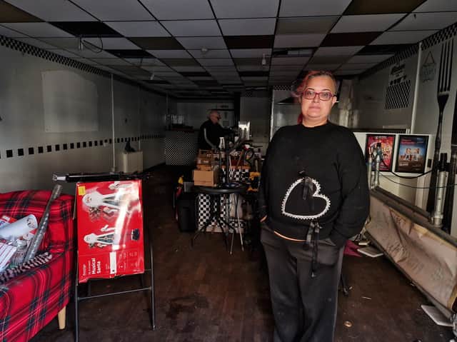 Sarah Hallett from South Shore Pitstop Community Cafe was devastated to find the cafe has been broken into following the fire damage from earlier this year.
