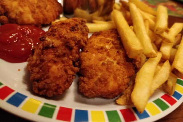 One positive was the children's chicken goujons and skin-on fries meal, which was almost polished off by a hungry seven-year-old (Picture: JPIMedia/Michael Holmes)