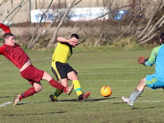 Sunday Alliance action from AFC Lane Ends Blackpool v Jacinta Picture: KAREN TEBBUTT