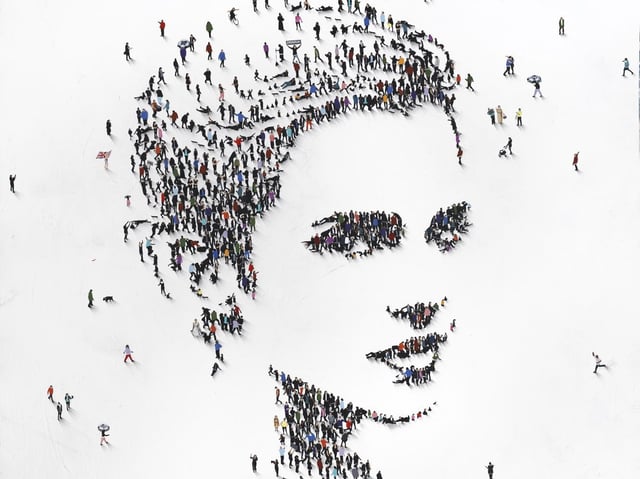 US artist Craig Alan created this artwork of Emma Watson to highlight the most influential women over 60 years - from research conducted by Avon