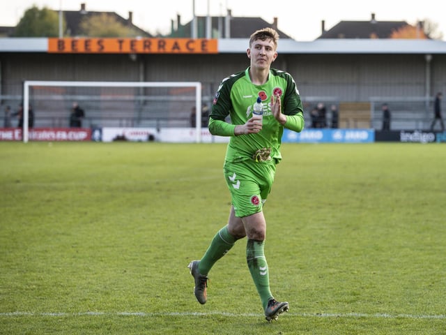 Billy Crellin kept his first clean sheet on his second senior appearance for Fleetwood