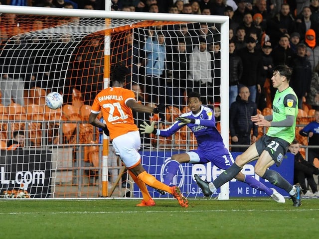Armand Gnanduillet was the scorer of Blackpool's two goals