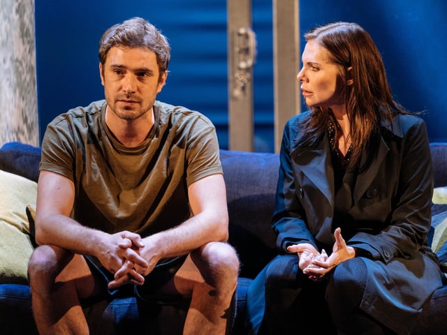 Samantha Womack and Oliver Farnworth in Girl on the Train