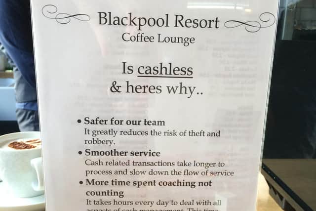Blackpool Resort Coffee Lounge cashless cafe