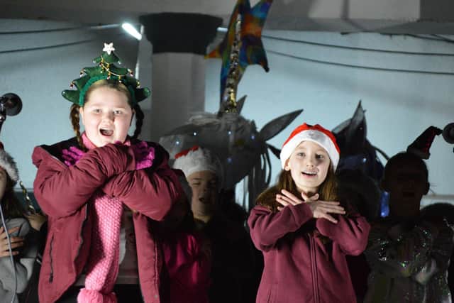 Charles Saer pupils enjoy the festive lights event. Picture; Ravenswood Photography