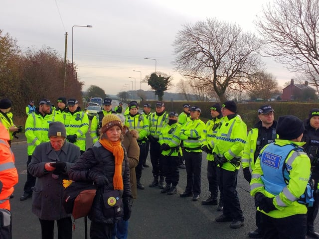 The eviction of anti-fracking campaigners from a camp in woodland off Preston New Road has provoked anger