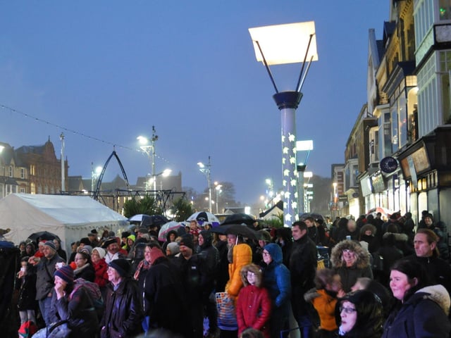 Crowds at last year's St Annes Christmas lights switch on