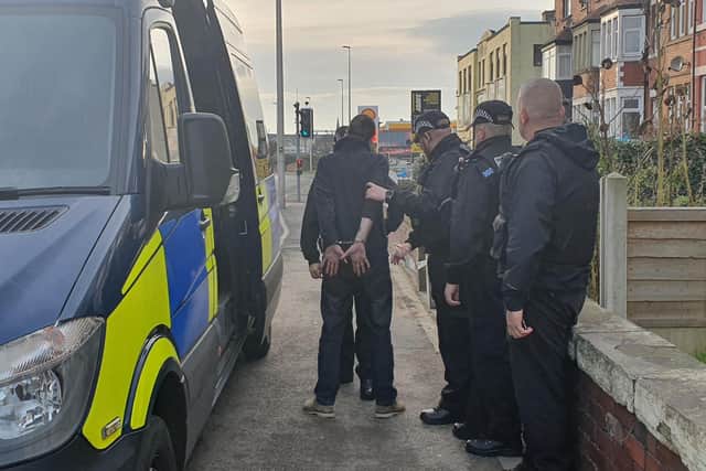 A 34-year-old man is arrested by Blackpool's new police task force