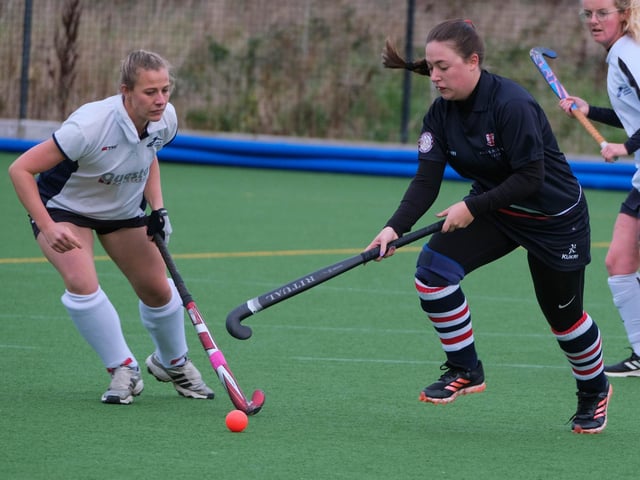 Action from Rossall v Lytham St Annes Ladies 2 (in white)