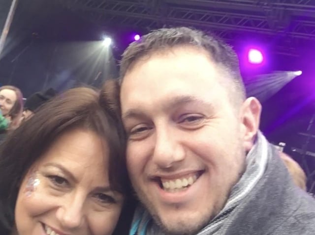 Donna and Scott Stacey at the switch-on