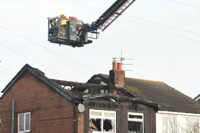 The aerial ladder platform has been used to battle the blaze which began at around 5am this morning (November 21)