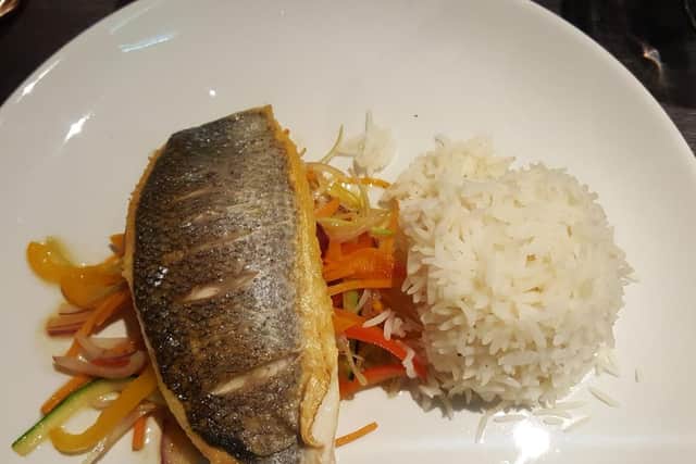 Seabass with Thai vegetables