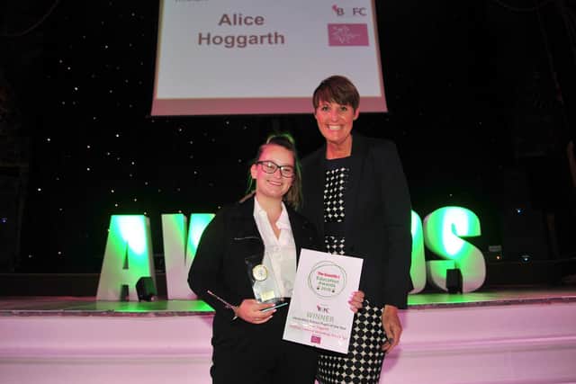 Alice Hoggarth, Millfield Science & Performing Arts College is Winner of the Secondary School Pupil of the Year Award at the Blackpool Gazette Education Awards