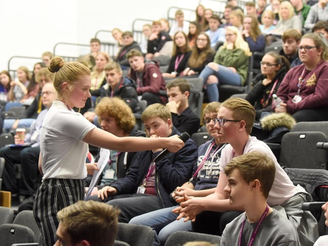 Students at the Blackpool Sixth Form hustings