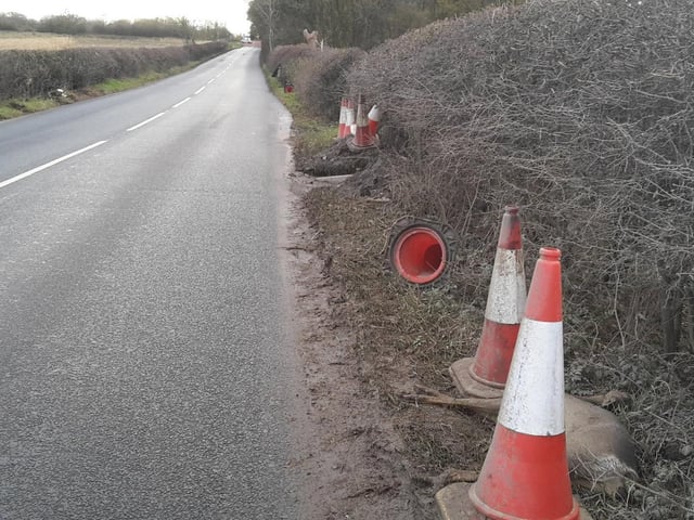 The deer carcass on Mythop Road. Picture by Dean Porter