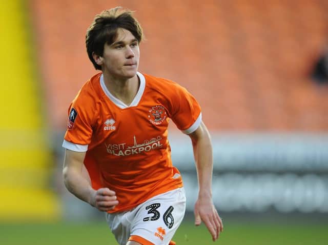 Weston made his debut for Blackpool in today's 3-1 FA Cup win against Maidstone