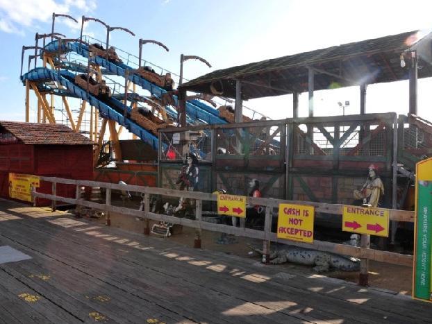 South Pier was cordoned off