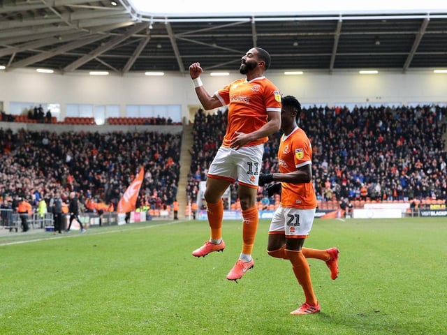 Liam Feeney netted his first goal for Blackpool to give them the lead