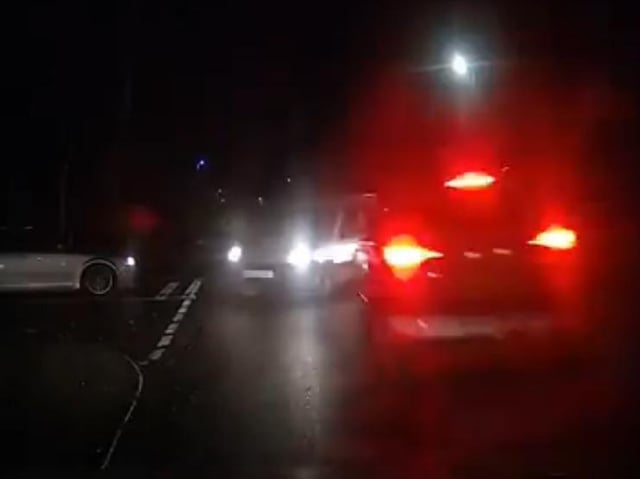 The video shows the Audi Q7 smash into the Citroen van as it's turning - CREDIT: Lee James