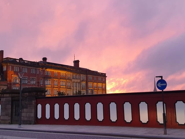 Beautiful sunset outside Preston Railway Station comes courtesy of LP reader Gareth Holden