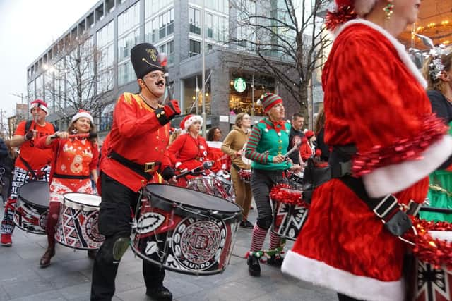 The city moved to the chest-rattling beat of the Batala Mersey drums on Saturday (Picture: Michael Holmes/JPIMedia)