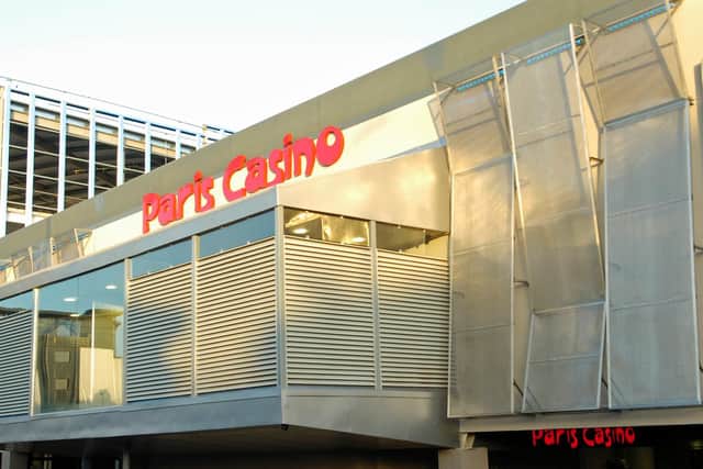 The building when it operated as the Paris Casino