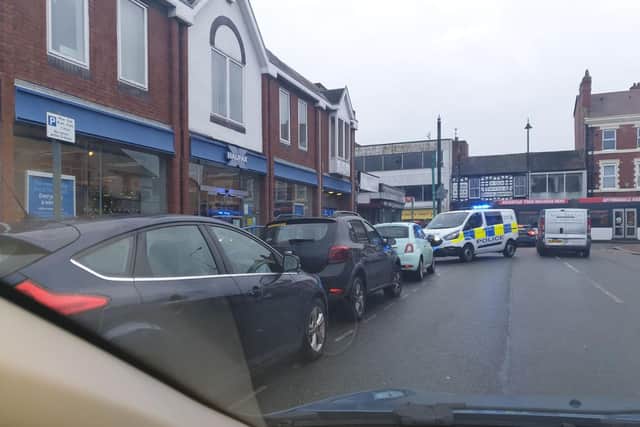The Halifax bank in Poulton Street, Fleetwood has been placed in lock-down after a police incident this morning (December 12)