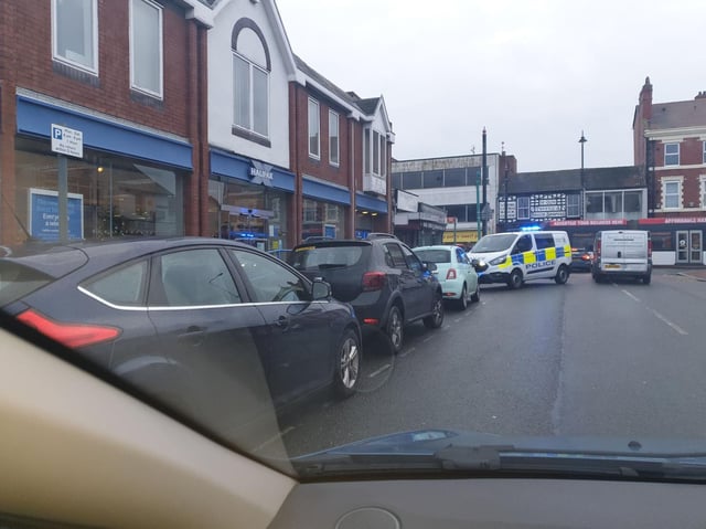 The Halifax bank in Poulton Street, Fleetwood has been placed in lock-down after a police incident this morning (December 12)
