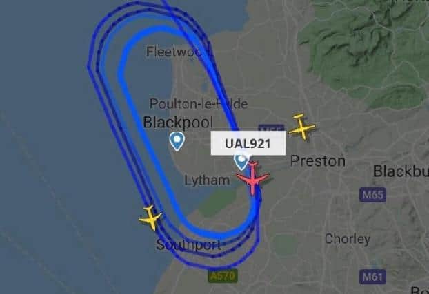 The aircraft was circling at 21,000 feet, according to radar data (Picture: Flight Radar)