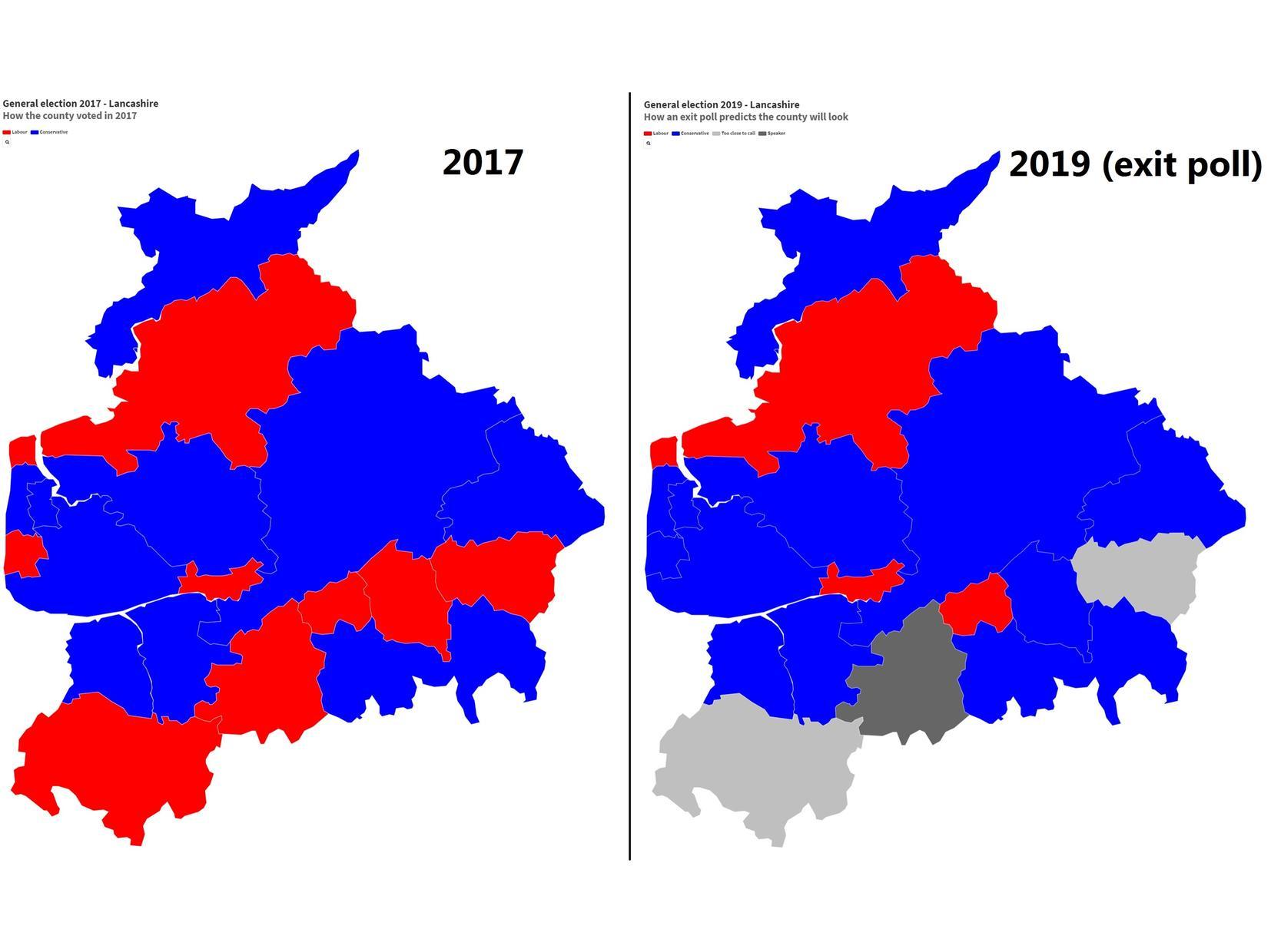 General Election 2019 What Does The Exit Poll Predict Will Happen In Lancashire Blackpool Gazette