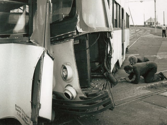 It was hoped that a new method of applying the brakes would cut stopping distances and avoid collisions, such as this one pictured.
