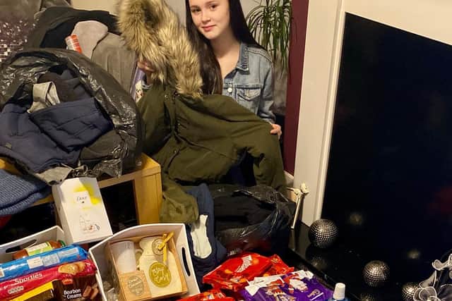 Mya Worden saved her pocket money to provide Streetlife with essential items before Christmas.
