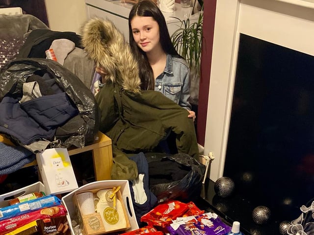 Mya Worden saved her pocket money to provide Streetlife with essential items before Christmas.