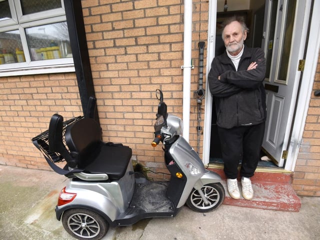 Stuart Goodram with his scooter