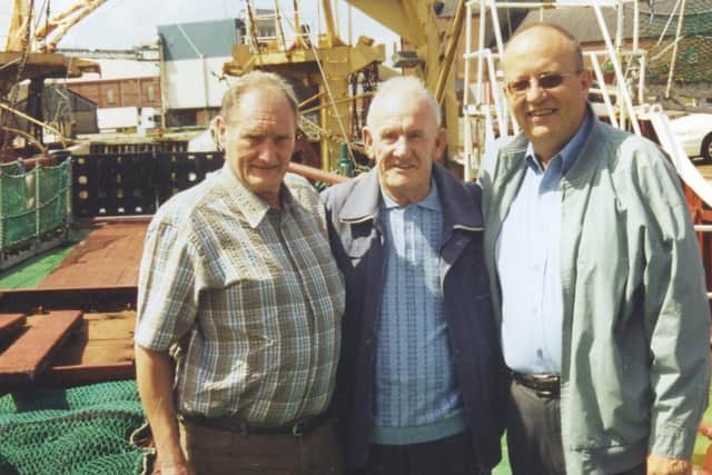 Pictured left is the late Lionel Marr, who was one of the trustees, Richard Farrar and Dave Pearce