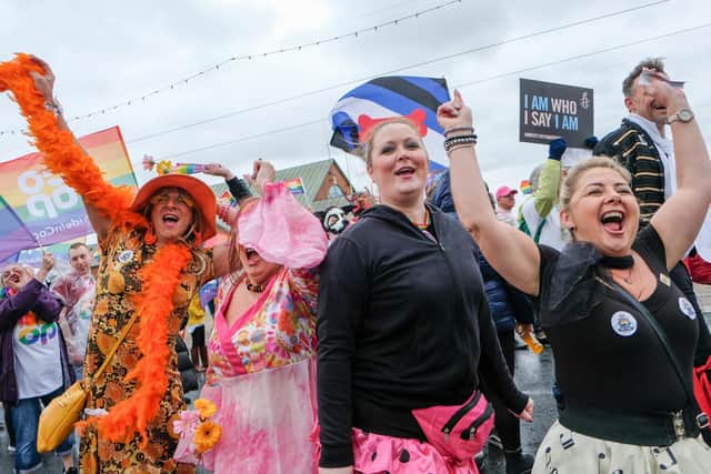 Revellers in the Blackpool Pride Festival's parade, held on the Prom in June 2019 (Picture: Martin Bostock for JPIMedia)