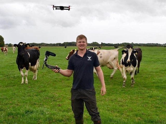 Tom Pemberton the family farm at Ballam Road, Lytham - complete with drone camera