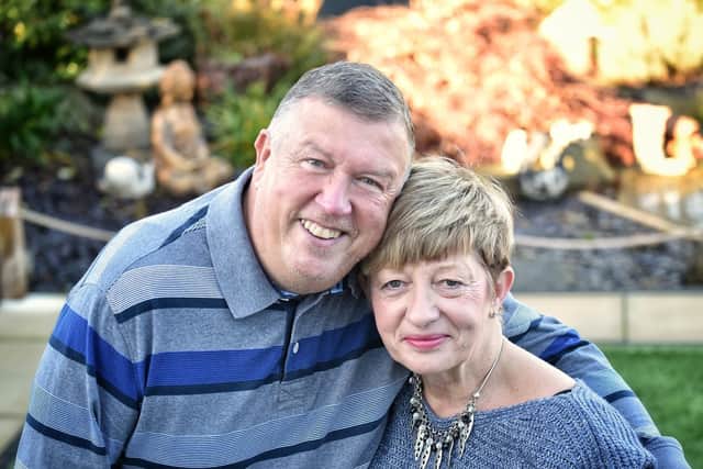 Jackie got through the tough times with support form her husband, Steven.