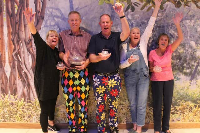 Team Topping, the winning team of the open tournament at The Flower Bowl. From left to right; Carole Topping, Peter Topping, Guy Topping, Carol Topping and Barbara Kitchin (Image: Barton Grange GC)