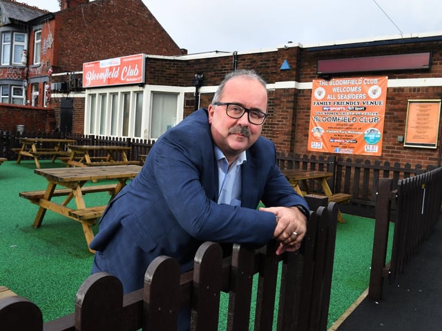 Mike Whelan secretary of Bloomfield Road Social Club