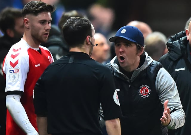 Joey Barton was sent to the stands on Sunday