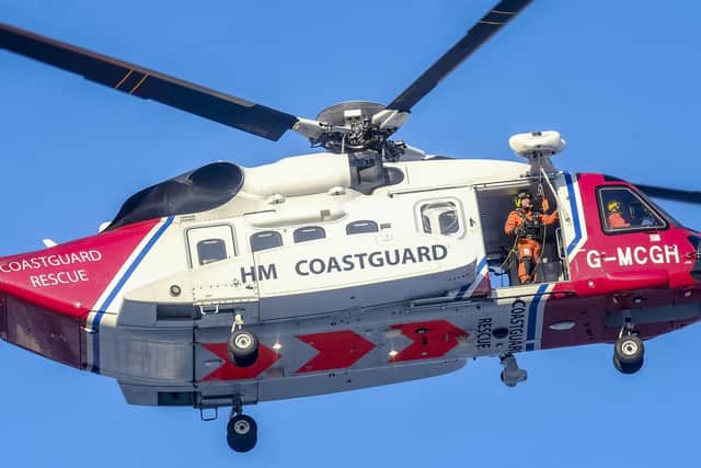 A stock image of the Coastguard's helicopter (Picture: TONY BARTHOLOMEW)
