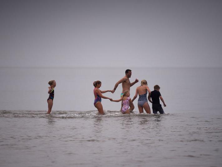 New Year's Day dip in Fleetwood