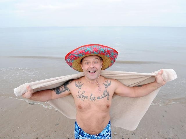 New Year's Day dip in Fleetwood