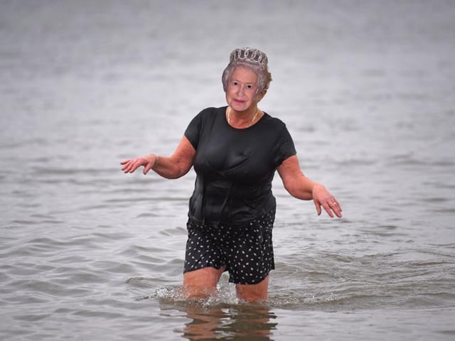 New Year's Day dip in Fleetwood