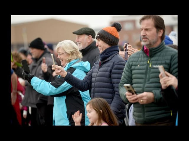New Year's Day dip in Fleetwood