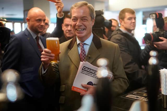 The Brexit Party leader is drafting arrangements for the bash, which is set to include fireworks, bands and comedians (Photo by Christopher Furlong/Getty Images)